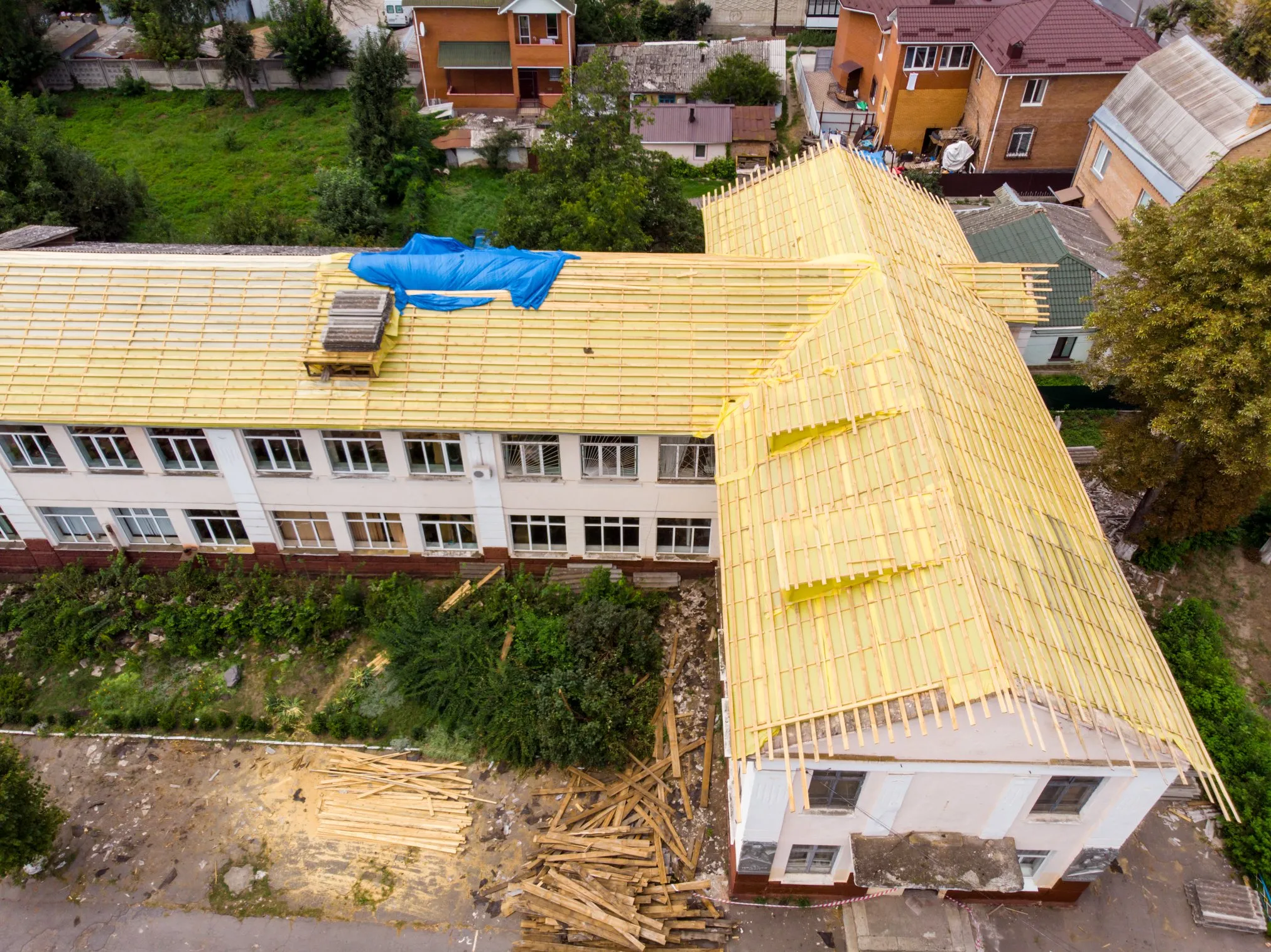 У Вінниці утеплюють ще один навчальний заклад. ФОТО