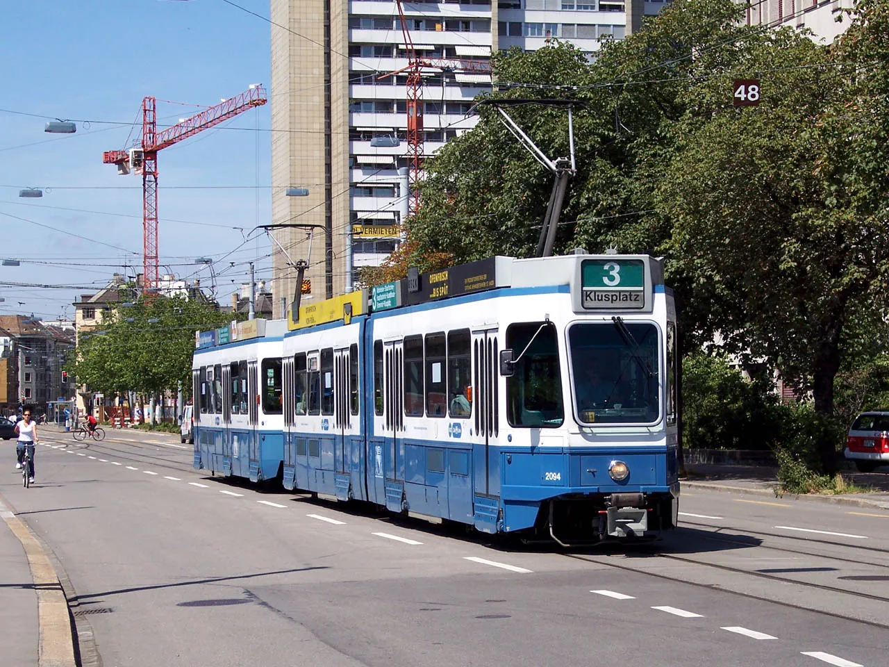 Zurich_Be_4-6_Tram_2000_2094_Kalkbreite - Vежа