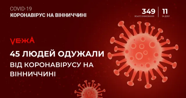 Скальський: на Вінниччині від коронавірусу одужали вже 45 людей