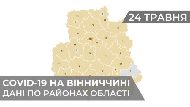 Коронавірус на Вінниччині: статистика по районах на 24 травня. ГРАФІКА