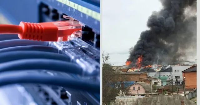 Через пожежу на вулиці Бевза в кількох районах Вінниці зник інтернет від “Евересту”