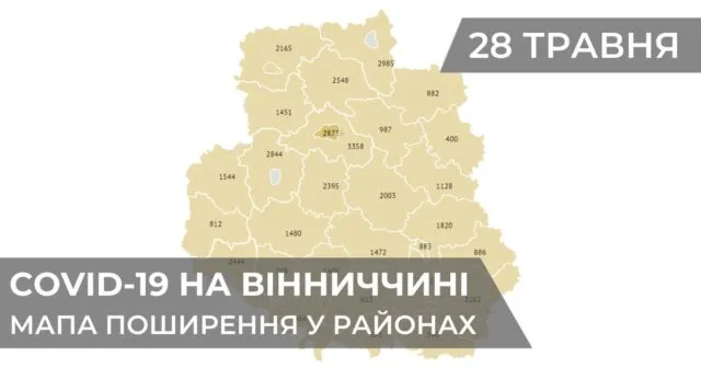 Коронавірус на Вінниччині: статистика поширення по районах станом на 28 травня. ГРАФІКА