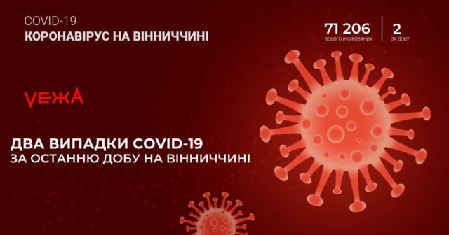 На Вінниччині за добу виявили два нових випадки COVID-19