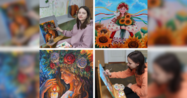 «Україна – це я» та «Захист»: роботи двох учениць вінницької художньої школи представлені в Лондоні