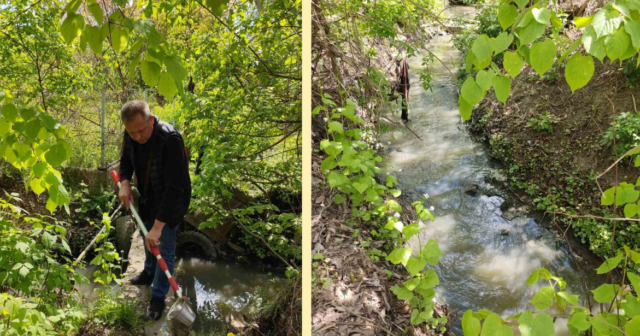 У Вінниці в одному зі струмків виявили скид неочищених каналізаційних стоків