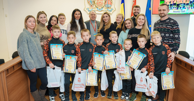 У Вінниці відзначили команду футболістів, які здобули «золото» на чемпіонаті Ateitis CUP