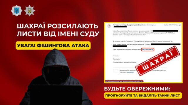 Українців попереджають про шахраїв, які розсилають повідомлення нібито від господарського суду