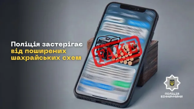 Поліція Вінниччини попереджає про шахраїв, які “продають” сировину для опалення та генератори