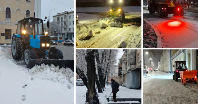 У Вінниці розчищають від снігу дороги та двори, водіїв просять не створювати перешкод техніці