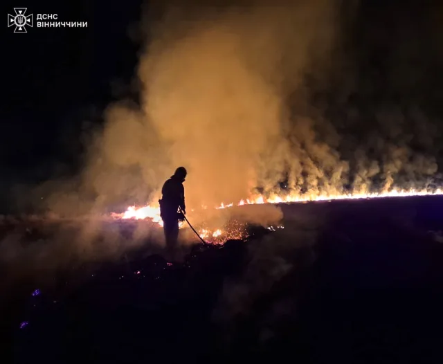 Вчора “надзвичайники” ліквідували на Вінниччині дев’ять пожеж, в тому числі – в екосистемах