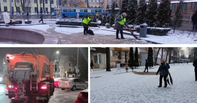 У Вінниці до прибирання снігу долучили майже 40 одиниць спецтехніки та 180 працівників дорожніх служб