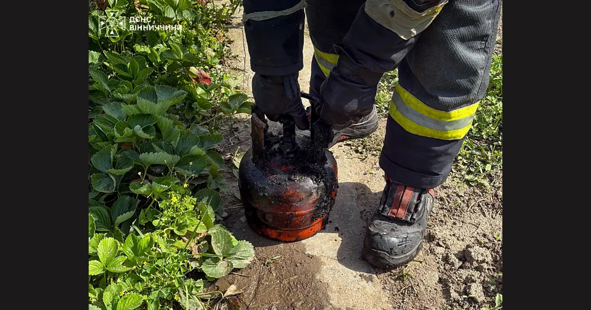 На Вінниччині через несправний балон загорівся підвал будинку