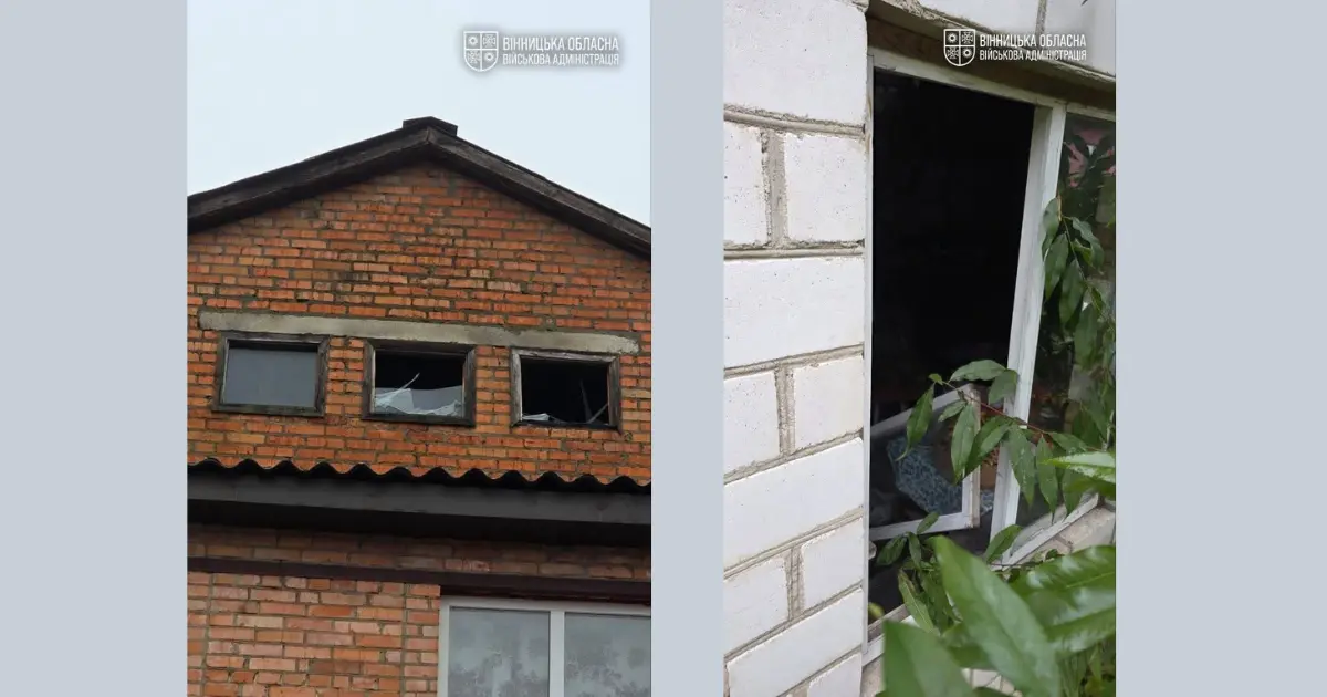 На Вінниччині внаслідок обстрілу пошкоджено квартири у двох багатоповерхівках